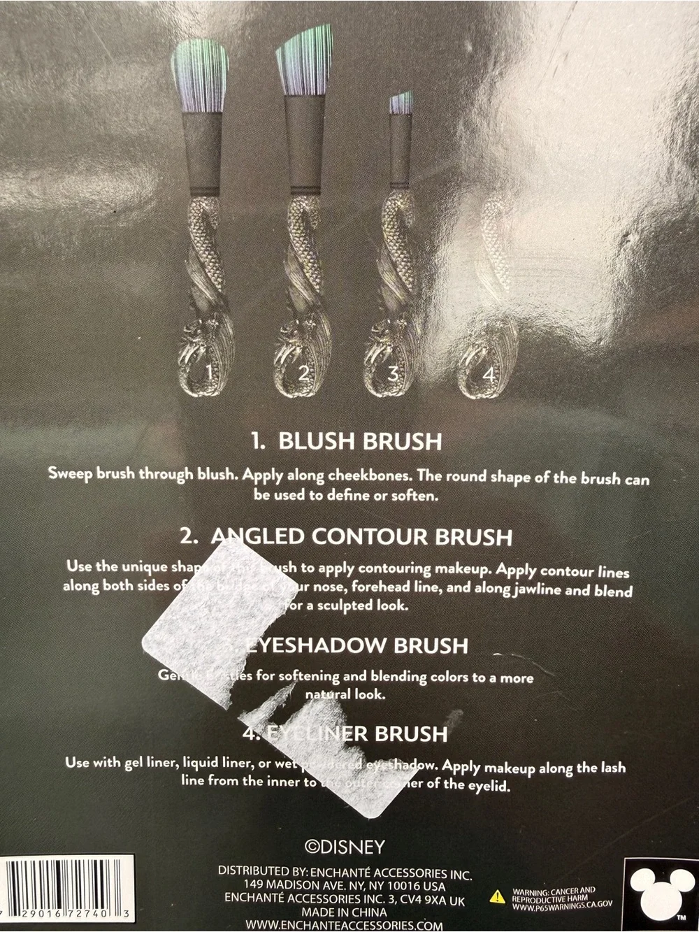 Disney Maleficent Villains Makeup Brush Set - Purple & Green